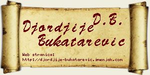 Đorđije Bukatarević vizit kartica